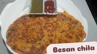 Besan Chila recipe 😋  Tea time snacks recipe yummy foodie likesharesubscribe [upl. by Jennie]