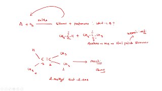 An alkene quotAquot undergoes ozonolysis to give Ethanal and Propanone as a major product identify quotAquot [upl. by Yemrots]