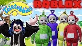 🤣 ZAATAKOWAŁY MNIE TELETUBISIE  😱 Hungry Tubbies Roblox [upl. by Ruomyes260]