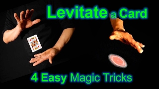 How to Levitate a Playing Card  Four Magic Tricks [upl. by Elvis]