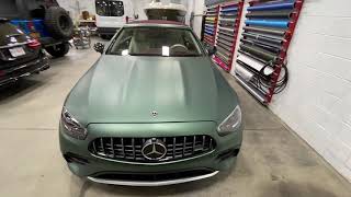 2021 E53 Cabriolet vinyl wrapped in 3m 2080 Matte Pine Green [upl. by Negriv764]