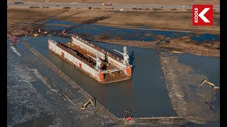 KOOLE Contractors  Salvage of 6000 ton drydock [upl. by Nosyk904]