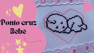 Ponto cruz bebê 👧 ponto cruz infantil 👶👦👧 gráficos ponto cruz para fralda e toalhinhas [upl. by Nealah925]