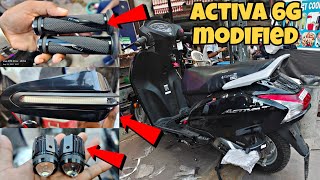 activa 6g modification accessories  नई Activa को करा दिया मॉडिफाइड 😱  Activa modified [upl. by Annoel]