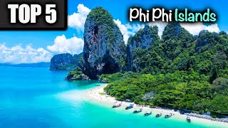 Top 5 Hotel Resorts in the PHI PHI Islands  Ko Phi Phi Don  Thailand Phuket Krabi Maya Bay [upl. by Enirehtahc81]