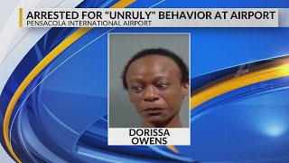 Woman thrown off plane at Pensacola International Airport [upl. by Nelloc]