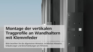 Vorgehängte hinterlüftete Fassade Unterkonstruktion  Montage der vertikalen Tragprofile  StoVentec [upl. by Zetnauq567]