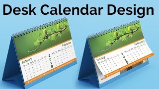 Calendar Design 2022  How to Create a Desk Calendar in Photoshop Tutorial  MH [upl. by Tloc854]