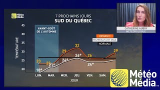 Météo au Québec pour les 7 prochain jours  Previsions météo  8 au 14 août 2022 [upl. by Valer]