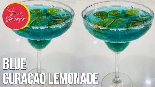 Blue Curacao Lemonade  Blue Lemonade  Blue Lagoon Moctail [upl. by Engud]