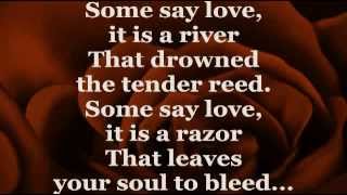 THE ROSE Lyrics  BETTE MIDLER [upl. by Frodi]