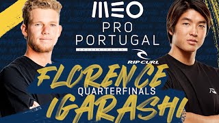 John John Florence vs Kanoa Igarashi MEO Pro Portugal  Quarterfinals Heat Replay [upl. by Blumenthal]