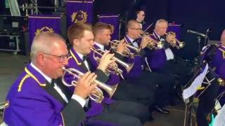 On Stage with Brighouse and Rastrick Brass Band  Carfest North 2016 [upl. by Yldarb]