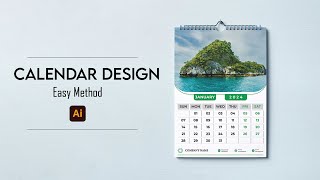 Calendar Design Tutorial In Bangla  Calendar Design 2024  Designer Partho [upl. by Hafeenah]