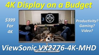 ViewSonic VX27764KMHD 27” 4K Monitor Review – DadsTalkTECH – Episode 38 [upl. by Lisan]