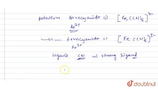 Both potassium ferrocyanide and potassium ferricyanide are diamagnetic [upl. by Pritchard]