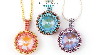 Hubble Stitch Crystal Bezel  DIY Jewelry Making Tutorial by PotomacBeads [upl. by Ahsiryt]