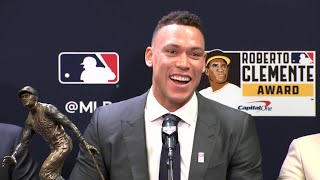 AARON JUDGE an honorable Roberto Clemente Award 2023 recipient [upl. by Blau]