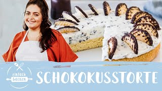 Schokokusstorte – einfach mega lecker 😋 mit Quarkcreme I Einfach Backen [upl. by Lanam738]