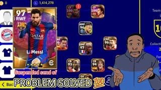 Player Suspended Problem Solved 💯💯  efootball 23 mobile [upl. by Otnas921]