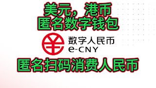 官方扫码在中国匿名消费外币美元港币人民币ECNY数字人民币 [upl. by Garvy100]