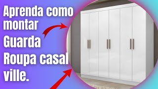 COMO MONTAR GUARDA ROUPA CASAL BARTIRA VILLE COM 6 PORTAS E 2 GAVETAS [upl. by Pease]