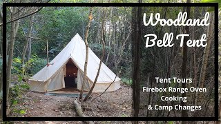 Bell Tents in the Woodland  Bell Tent Tour  Firebox Range Oven Cooking [upl. by Lim]