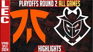 FNC vs G2 Highlights ALL GAMES  LEC Spring Playoffs 2024 Upper R2  Fnatic vs G2 Esports [upl. by Faxon]