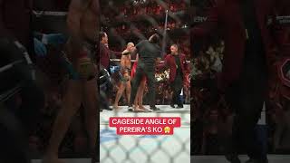 Cageside angle of Pereira’s KO 👀 UFC303 [upl. by Winthorpe]