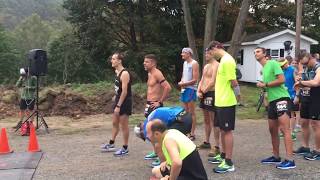 Greenbrier River Trail Marathon Start with Cass Scenic Railroad Train Whistle [upl. by Leffert]