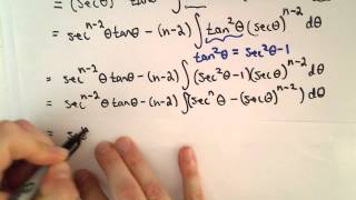 Reduction Formula for Integral of  secx   n dx [upl. by Aerdnaz]