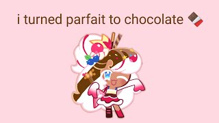 turning parfait cookie to chocolate🍫 cookie run kingdom [upl. by Samaria900]