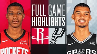 ROCKETS at SPURS  NBA PRESEASON FULL GAME HIGHLIGHTS  October 18 2023 [upl. by Amaras35]