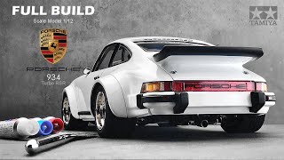 Porsche 934 RSR  Tamiya  112  Scale Model Building  ASMR [upl. by Tnahsin]