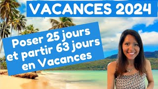 VACANCES  CALENDRIER pour profiter des PONTS [upl. by Leaw]