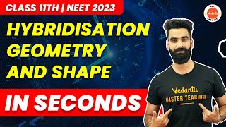 Hybridization Geometry and Shape Trick  How to calculate Hybridization Easy Tips amp Trick  NEET [upl. by Nivri765]