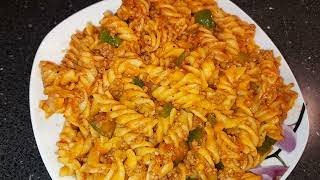 Keema pasta  pepper and keema pasta recipe in urdu  Easy Recipes by bareera  Easy and delicious 😋 [upl. by Shalna]