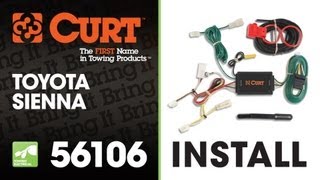 Trailer Wiring Install CURT 56106 on 2012 Toyota Sienna [upl. by Beora]