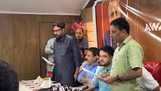 Er Rashid ki party ki Press Conference [upl. by Enyr]