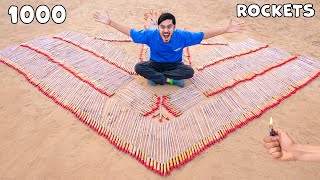 1000 Rockets Diwali Dhamaka🔥 एक साथ चला दिए जमीन पे पड़े 1000 राकेट  Diwali Special [upl. by Fatma]