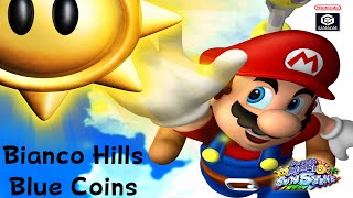 Super Mario Sunshine  Bianco Hills  Blue Coin Guide [upl. by Lahtnero]