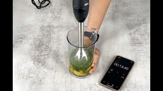 Braun MultiQuick5 Immersion Blender Review Making Frozen Fruit Smoothie [upl. by Romilda]