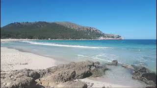 MallorcaDie Cala Agulla in Cala Ratjada am 060324 bei☀️und blauem Himmeldazu die ersten Badenden [upl. by Nilatak604]