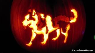 Carve a Siberian Husky Pumpkin Pattern Stencil How to Jackolantern [upl. by Aimil]