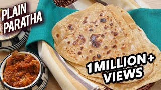 Plain Paratha Recipe  Homemade Paratha Recipe  Paratha Recipe Indian  How To Make Paratha  Ruchi [upl. by Llenrac]