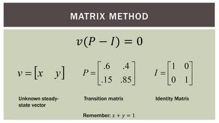 Finite Math Markov Chain SteadyState Calculation [upl. by Mortensen4]