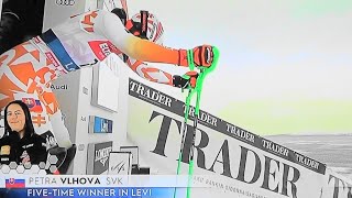 Petra Vlhova  Slalom  Levi  RUN 1  2023 [upl. by Itnava]