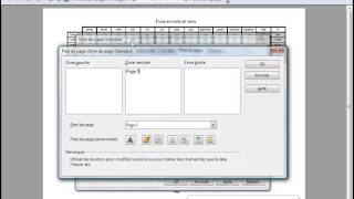 Open office ou Libre office  Tableur 24  Entete et pied de page [upl. by Arykahs598]