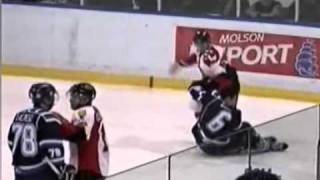 Napessis Andre vs JeanPhilippe Caron amp Jeremy Barriault vs Alexandre Chenevert Dec 27 2010 [upl. by Suoiradal]