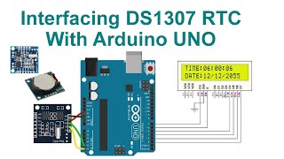 Interfacing DS1307 RTC With Arduino UNO With Code and Circuit  Proteus Simulation [upl. by Naivart455]